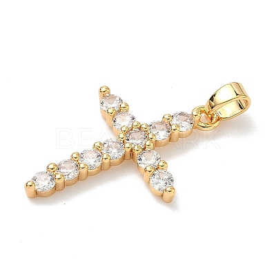 Brass Micro Pave Cubic Zirconia Pendants KK-A281-26C-G-1