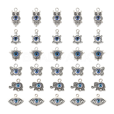 6Pcs Tibetan Style Alloy Pendant PALLOY-TA00004-1
