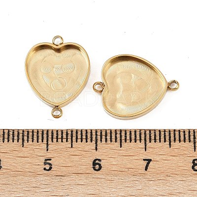 304 Stainless Steel Cabochon Connector Settings STAS-A194-06A-G-1