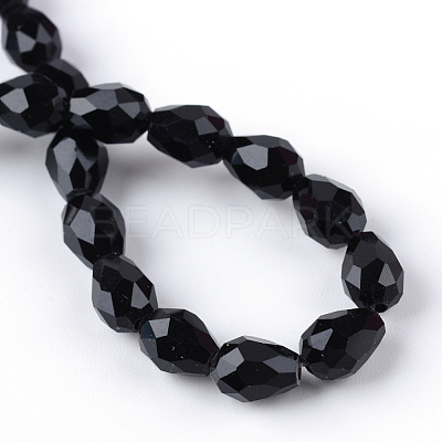 Transparent Glass Bead Strands LS-GLAA-R024-6x8mm-12-1