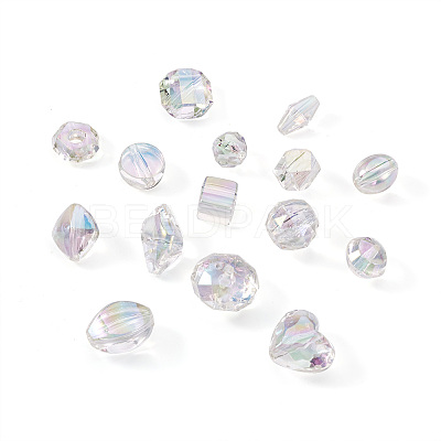 150Pcs 15 Style Transparent Acrylic Beads TACR-YS0001-06-1