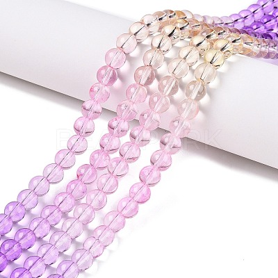 Baking Paint Transparent Glass Beads DGLA-M001-8mm-09-1