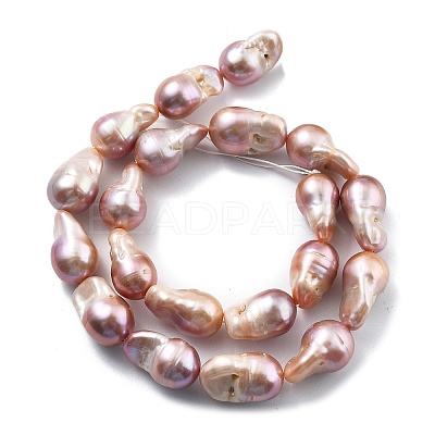 Natural Nucleated Pearl Beads Strands PEAR-B004-15E-01D-1