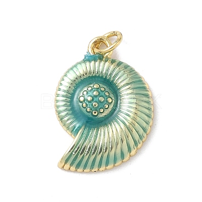 Sea Animals Brass Enamel Pendants KK-B155-02C-G-1