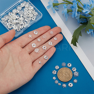 120Pcs 12 Styles Alloy Beads Caps FIND-PH0022-80S-1