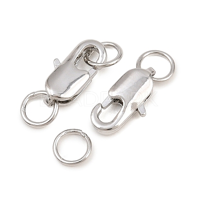 Brass Lobster Claw Clasps KK-CBAA0F5-01P-1