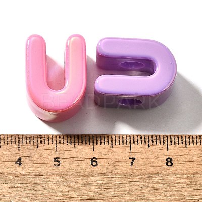 UV Plating Opaque Acrylic European Beads SACR-Z007-01U-1