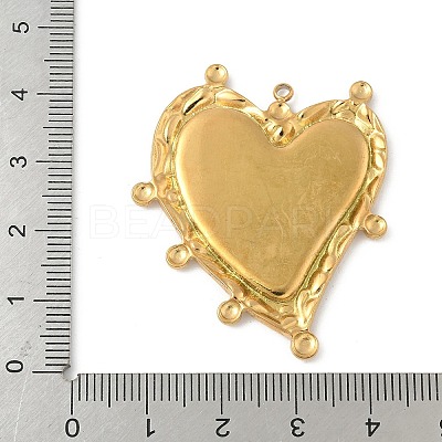 304 Stainless Steel Pendant Cabochon Settings for Enamel STAS-L293-02G-1