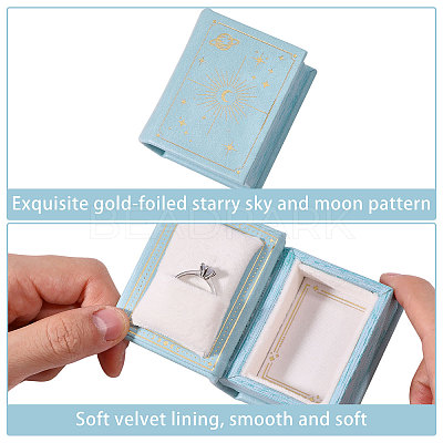 Book Shaped PU Leather Tie Clip Storage Boxes CON-CA0001-034B-1