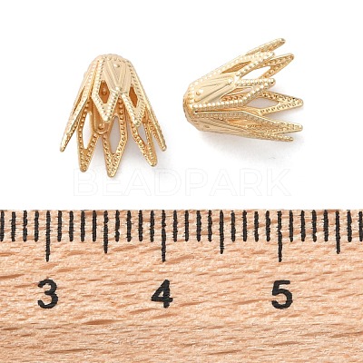 Brass Flower Bead Caps KK-K390-01G-01-1