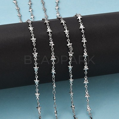 Non-Tarnish 3.28 Feet 304 Stainless Steel Link Chains X-CHS-K001-40-1