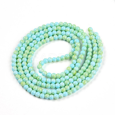 Baking Paint Glass Beads Strands DGLA-N003-4mm-C04-1