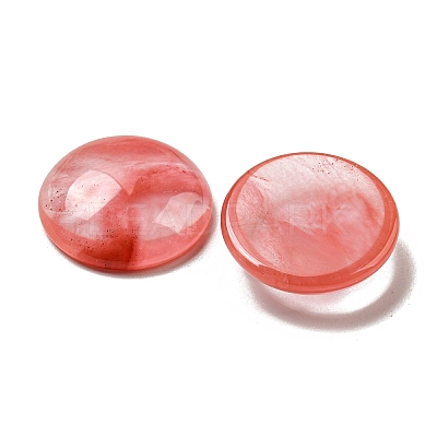 Cherry Quartz Glass Cabochons G-C115-02A-04-1