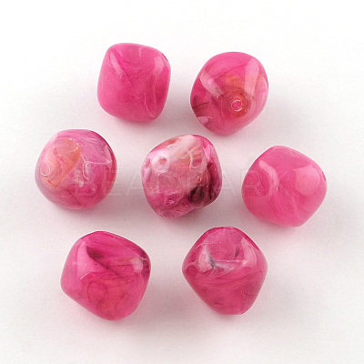 Bicone Imitation Gemstone Acrylic Beads OACR-R024-M-1