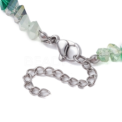 Glass & Brass & Pearl Beaded Necklaces for Women X1-NJEW-TA00158-1