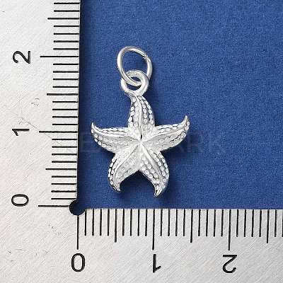 925 Sterling Silver Starfish Pendants STER-E071-02S-01-1
