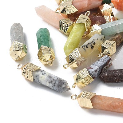 Natural Mixed Stone Faceted Pendants G-G181-03G-M-1