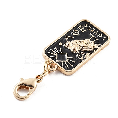 Tarot Alloy Enamel Pendant Decoration LS-HJEW-P021-01A-G-1