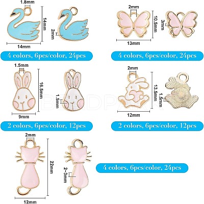 Alloy Enamel Pendants ENAM-NB0001-35LG-1