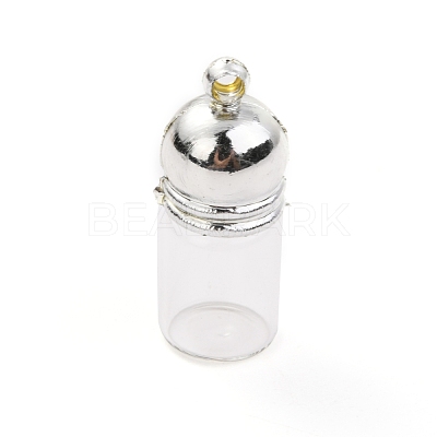 Glass Bottle Pendants GLAA-H105-14B-1
