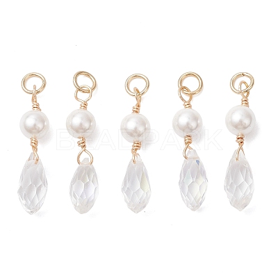 Shell Pearl & Glass Pendants PALLOY-JF04717-1