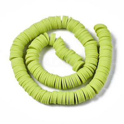 Flat Round Handmade Polymer Clay Beads CLAY-R067-12mm-10-1