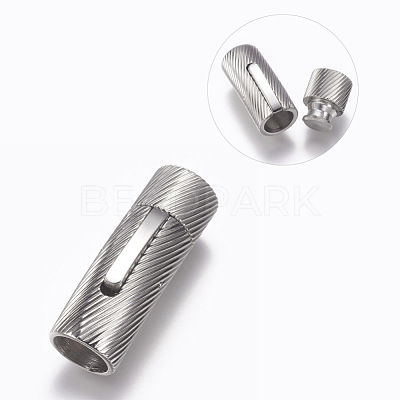 Tarnish Resistant 304 Stainless Steel Bayonet Clasps STAS-O114-042B-P-1