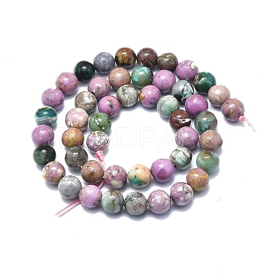 Natural Lepidolite/Purple Mica Stone Beads Strands G-F715-113B-1