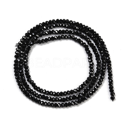 Natural Black Spinel Beads Strands G-P553-F08-01-1