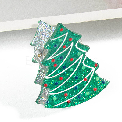 Christmas Glitter Acrylic Claw Hair Clips PW-WG53E0C-07-1