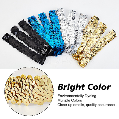 12Pcs Yarn & Rubber Elastic Headbands OHAR-GF0001-10D-1