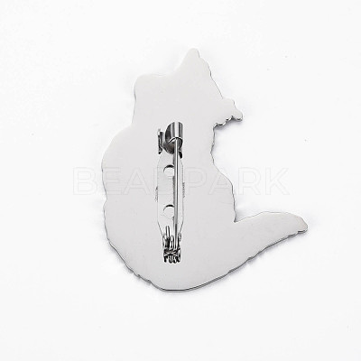 Cat Brooch JEWB-N007-007P-FF-1
