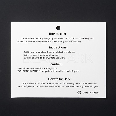 Acrylic Face Gems Stickers MRMJ-F014-01-1