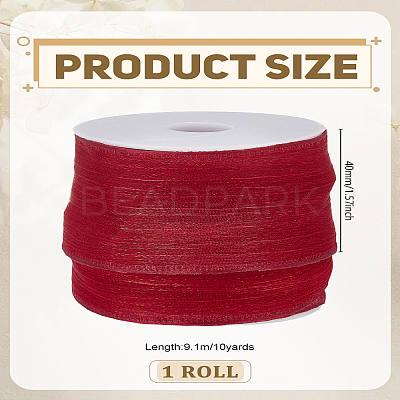 10 Yards Polyester Organza Ribbons SRIB-LP0001-07A-1