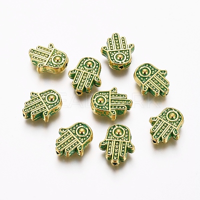 Tibetan Style Alloy Beads TIBEB-G013-03GG-1