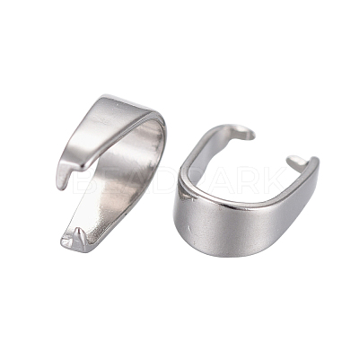Tarnish Resistant 201 Stainless Steel Snap on Bails STAS-K146-067-3x7mm-1