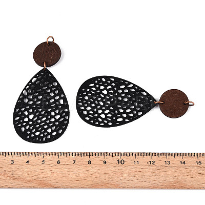 Bohemian Retro Hollow Teardrop Leather Pendants FIND-N007-02B-03-1