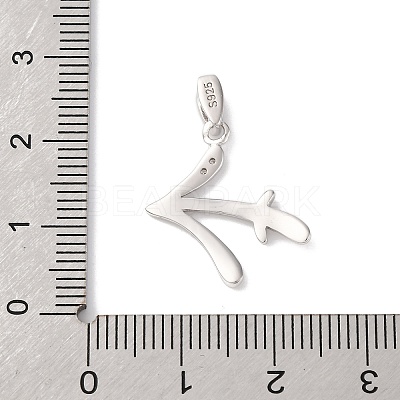 925 Sterling Silver Micro Pave Clear Cubic Zirconia Pendants STER-H117-01P-09-1