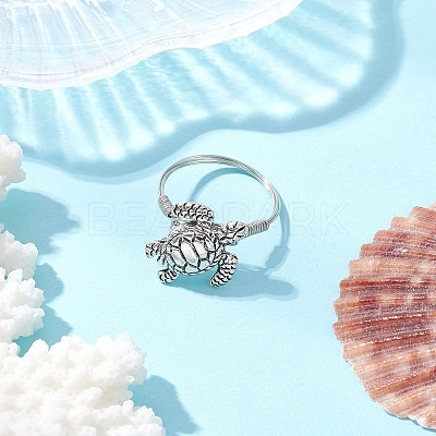 Tibetan Style Alloy Finger Rings RJEW-JR00889-1