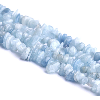 Natural Aquamarine Beads Strands G-O049-B-21-1