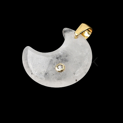 Natural Quartz Crystal Pendants X-G-A297-02G-12-1