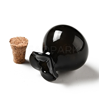 Lucky Bag Shape Glass Cork Bottles Ornament AJEW-A039-02I-1