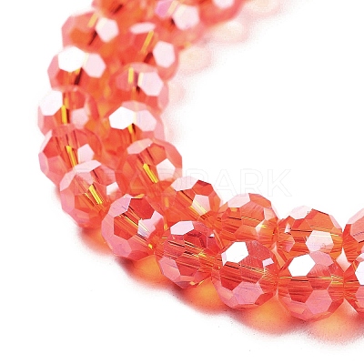 Electroplate Transparent Glass Beads Strands EGLA-A035-T6mm-A05-1
