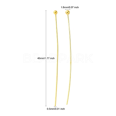 Brass Ball Head Pins X-RP0.5x45mm-G-1