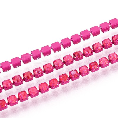 Iron Rhinestone Cup Chains CH-T006-05B-19-1