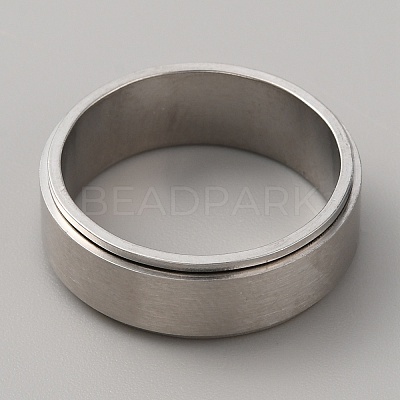 304 Stainless Steel Plain Rotating Finger Ring RJEW-WH0011-10G-P-1