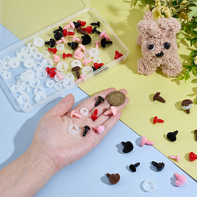 54 Bags Heart Plastic Safety Craft Noses FIND-PH0028-79-1