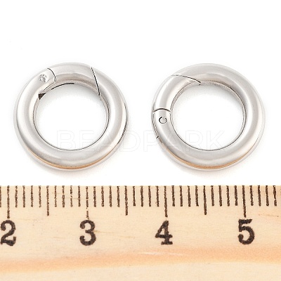 Tarnish Resistant Ring Smooth 304 Stainless Steel Spring Gate Rings STAS-E073-06-C-1