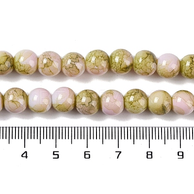 Baking Paint Glass Bead Strands GLAA-H031-01B-06-1