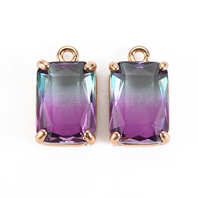 Gradient Color Glass Pendants GLAA-S193-008-A08-1